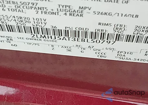 2014 Lincoln Mkt Ecoboost z USA, uszkodzony, nr VIN 2LMHJ5AT3EBL50797